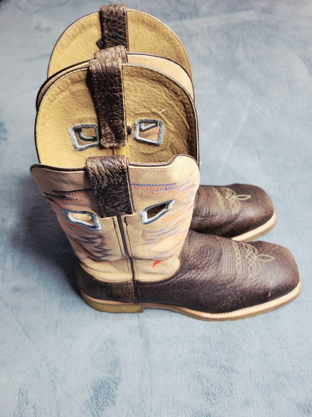 Double-H Rogan Steel Toe Western Work Boots DH7010 Men’s 13D Brown Bullhide